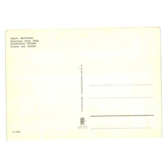 Vintage Italian Postcard Featuring Iconic Landmarks Souvenir dItalie Multiview - Picture 2 of 2